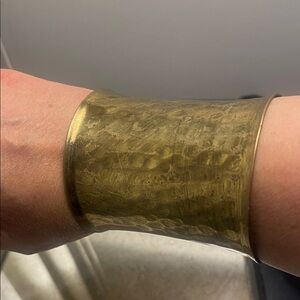 Wide Gold Cuff Bracelet
